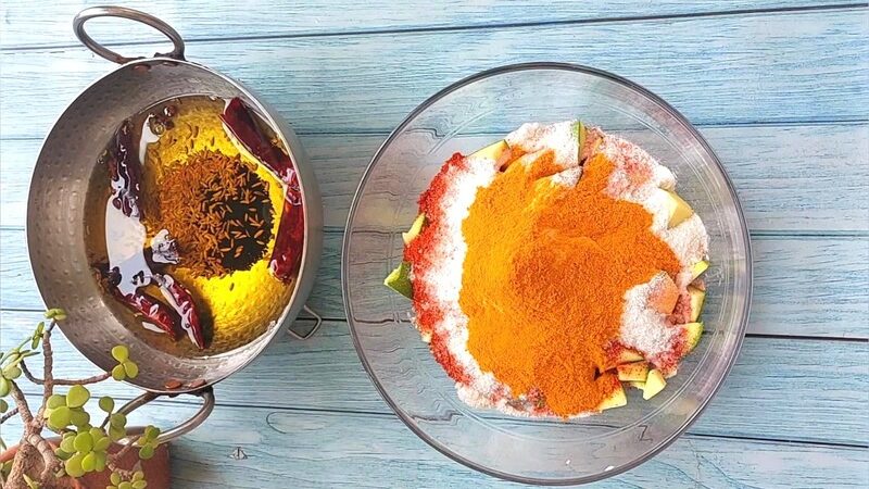 Aaam ka achar recipe or kachhe aam ka achar recipe with ingredients and step by step photoes