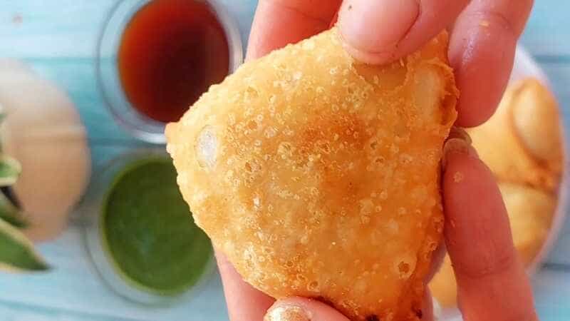 mini samosa recipe homemade and easy starter or tea time snack.