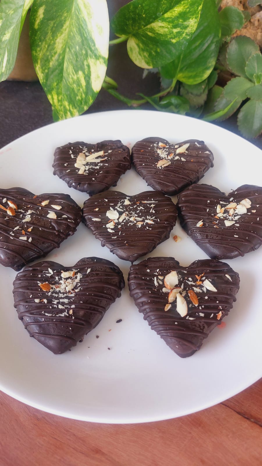 3 Ingredients Healthy Heart Chocolate sugar free healthy recipe with strawberry