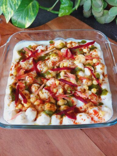 instant dahi vada or dahi bhalle recipe no frying, diet hriendly healthy chaat