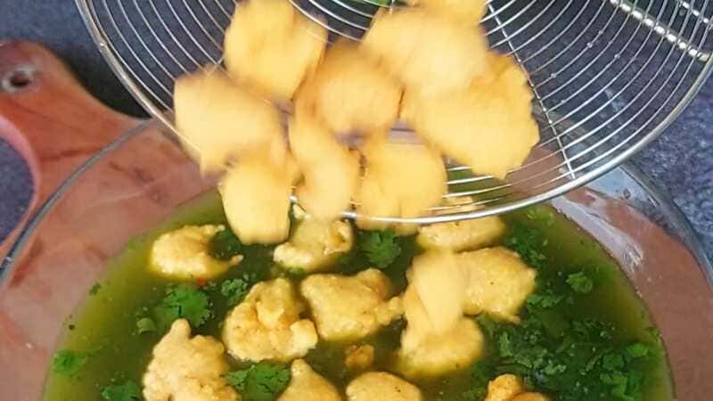 Spicy pani puri style recipe